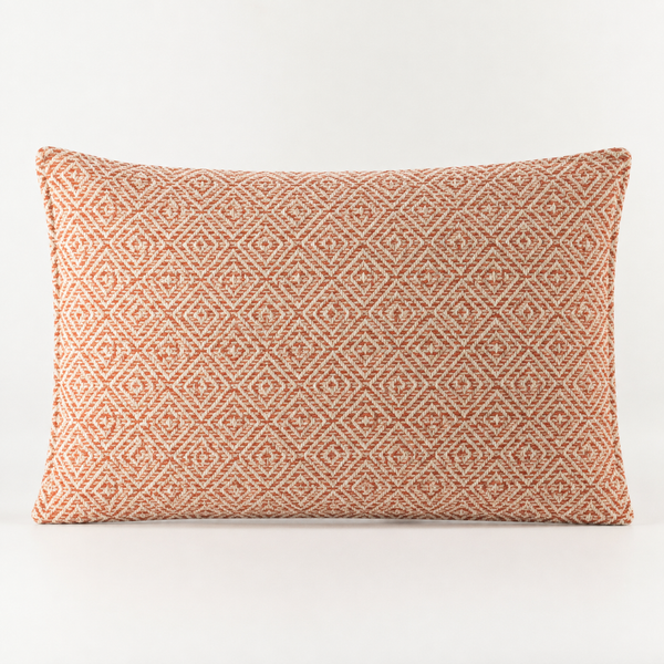 Klasický povlak na polštář - bordó čtverce - 30×50 cm - Dřevěný styl