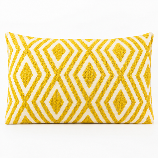 Klasický povlak na polštář - hořčičné diamanty - 30x50 cm - Styl dřeva