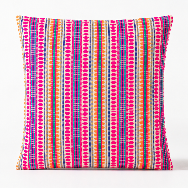 Klasický povlak na polštář - neonové pruhy - 60×60 cm - Jumbo styl