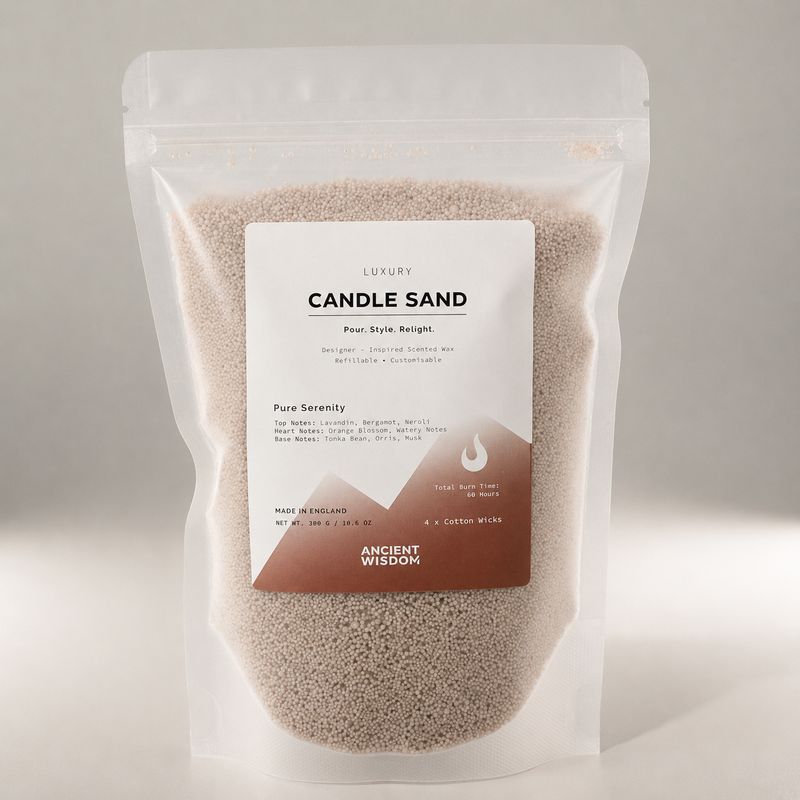Voňavá svíčka - písková - Latte béžová - Čistý klid - 300 g