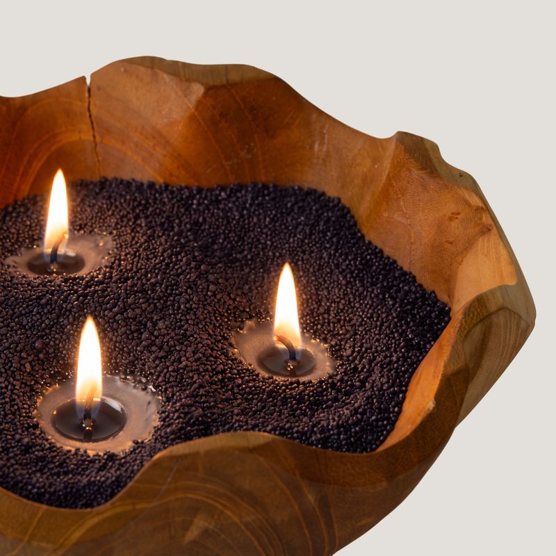Provoněná svíčka písková - černá - Spirited - 300 g