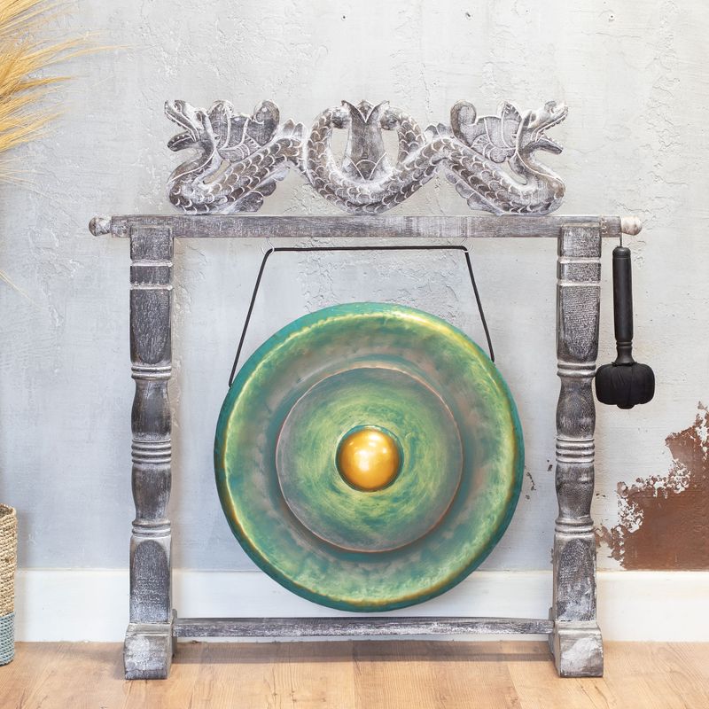 Střední gong ve stojanu - 50 cm - Greenwash