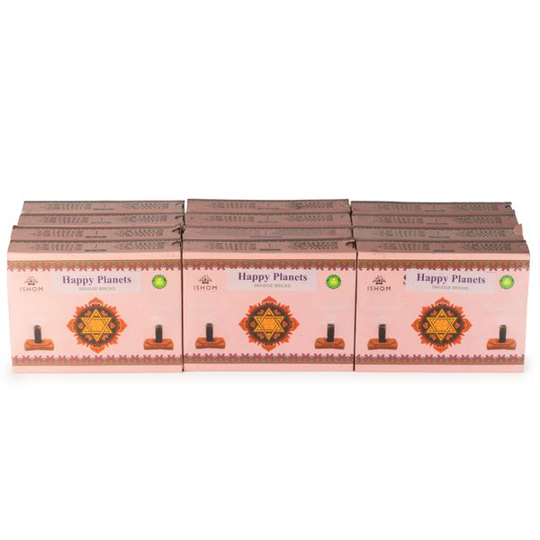 Balení 104 přírodních vonných dýmových cihel a hořáku - Happy Planets - Ritual Bricks