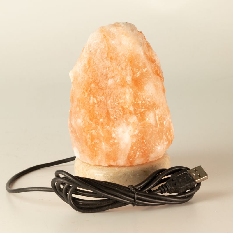 Kvalitní USB přírodní solná lampa - 11,5 cm (vícebarevná)