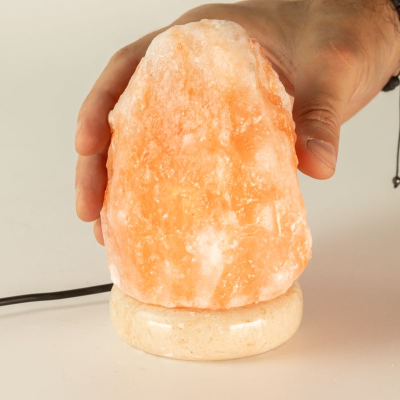 Kvalitní USB přírodní solná lampa - 11,5 cm (vícebarevná)