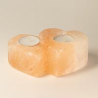 Dvojité srdce solný svícen 1 kg