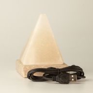 Kvalitní USB pyramidová solná lampa bílé barvy - 9 cm (vícebarevná)