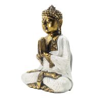 Bílý a zlatý Buddha - extra velký 30 cm - Namaste (Vítejte)