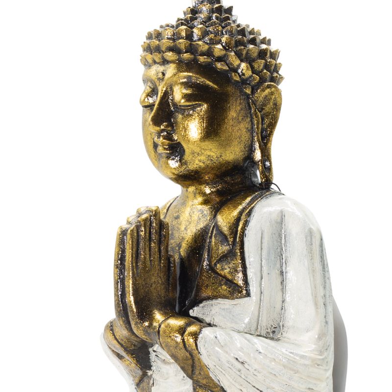 Bílý a zlatý Buddha - extra velký 30 cm - Namaste (Vítejte)