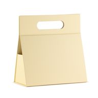 Dárková krabice v plochém balení - ruční box (20x10x20 cm) - slonovinová