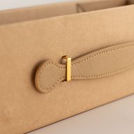Skládaná dárková krabička - tvar krabičky na víno (33,5×10×10,5 cm) - Hnědý kraft