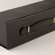 Skládací dárková krabička - v tvare krabičky na víno (33.5x10x10.5 cm) - černá