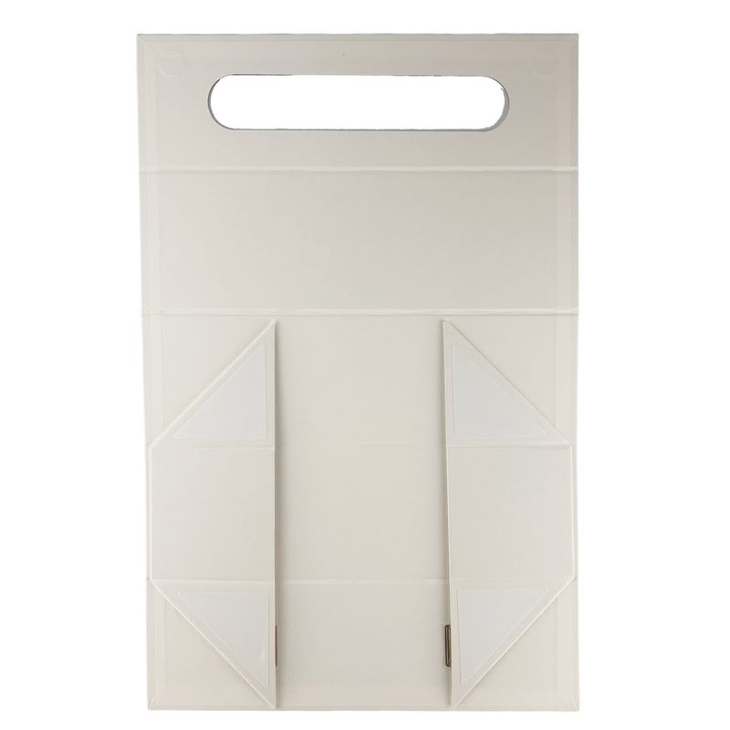 Skládaná dárková krabička - tvarem krabičky na víno (33,5x10x10,5 cm) - bílá