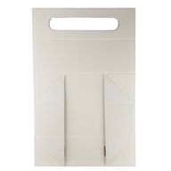 Skládaná dárková krabička - tvarem krabičky na víno (33,5x10x10,5 cm) - bílá