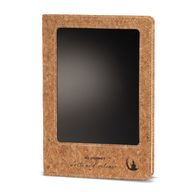 Zápisník záměrů - LCD čistící obrazovka - korkový vzhled kůže - mosazný list - 80 listů