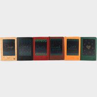 Zápisník záměrů - LCD čistící obrazovka - korkový vzhled kůže - mosazný list - 80 listů