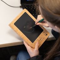 A5 Poznámkový blok s úmyslem - LCD Wipe Screen - Červený kožený vzhled - 80 listů