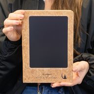A5 poznámkový blok s úmyslem - LCD utěrka na obrazovku - hnědý kožený vzhled - 80 listů