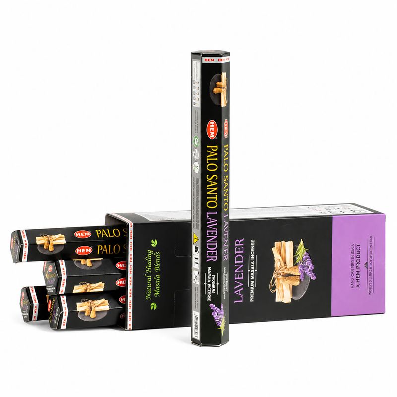 HEM šestiúhelníkové kadidlo - Palo Santo Masala - Levandule