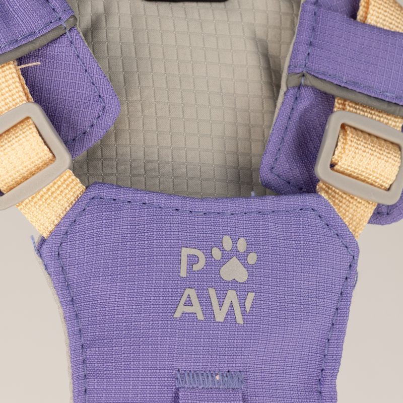PAW - XS (2-4 kg) Psí postroj Step-in Guardian s reflexní síťovinou - levandulová - ametystový přívěšek
