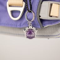 PAW - XS (2-4 kg) Psí postroj Step-in Guardian s reflexní síťovinou - levandulová - ametystový přívěšek