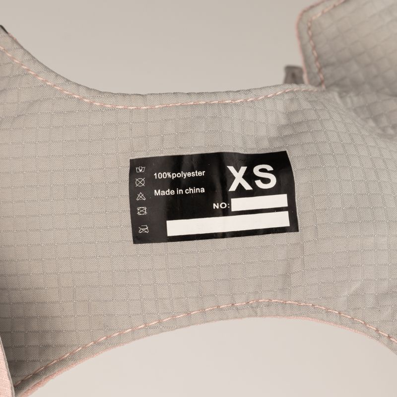 PAW - XS (2-4 kg) Postroj pro psa typu Step-in Guardian s reflexní síťovinou - kamenně šedá - černý obsidiánový přívěšek