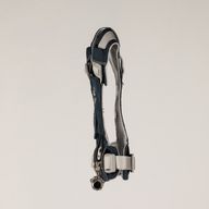 PAW - XS (2-4 kg) Postroj pro psa typu Step-in Guardian s reflexní síťovinou - kamenně šedá - černý obsidiánový přívěšek