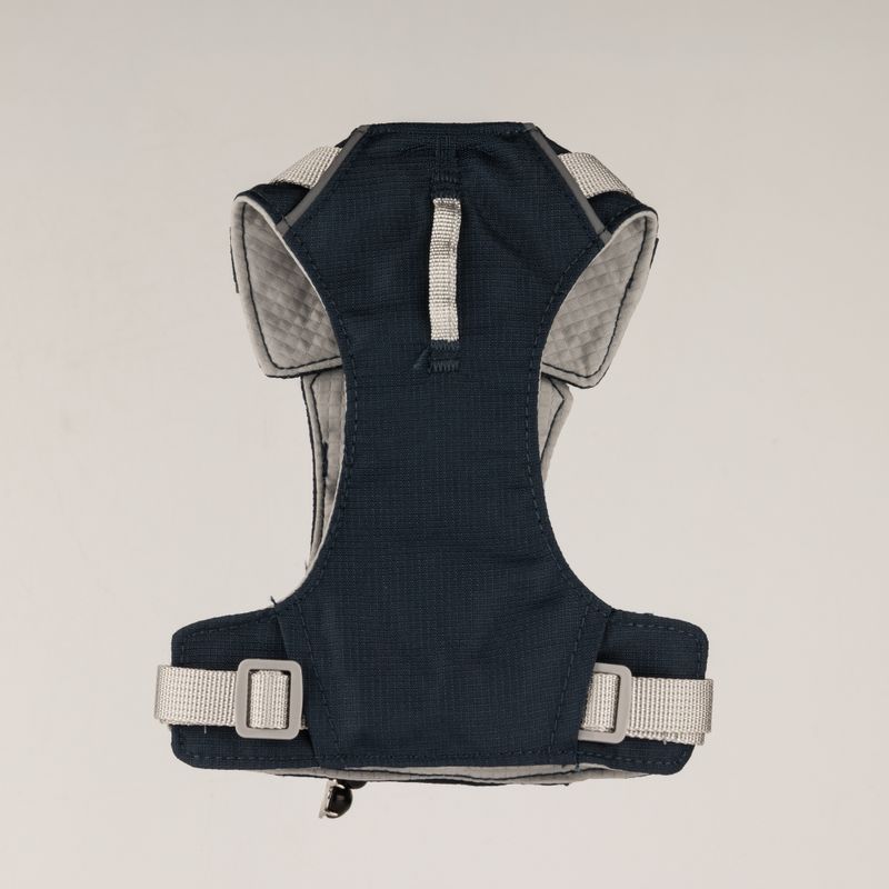 PAW - XS (2-4 kg) Postroj pro psa typu Step-in Guardian s reflexní síťovinou - kamenně šedá - černý obsidiánový přívěšek
