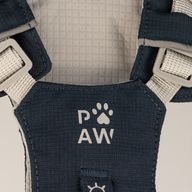 PAW - XS (2-4 kg) Postroj pro psa typu Step-in Guardian s reflexní síťovinou - kamenně šedá - černý obsidiánový přívěšek