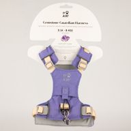 PAW - S (4-8 kg) Psí postroj typu Step-in Guardian s reflexní sítí - levandulová - ametystový přívěšek