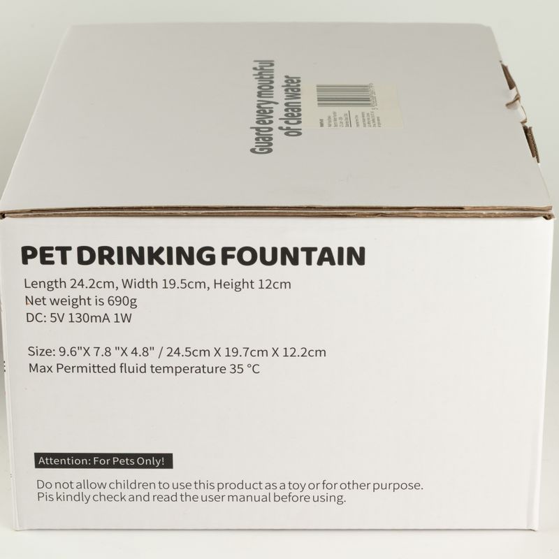 PAW misky na jídlo - Elektrická vodní fontána 2,5 litru - USB - nerezová ocel (304)