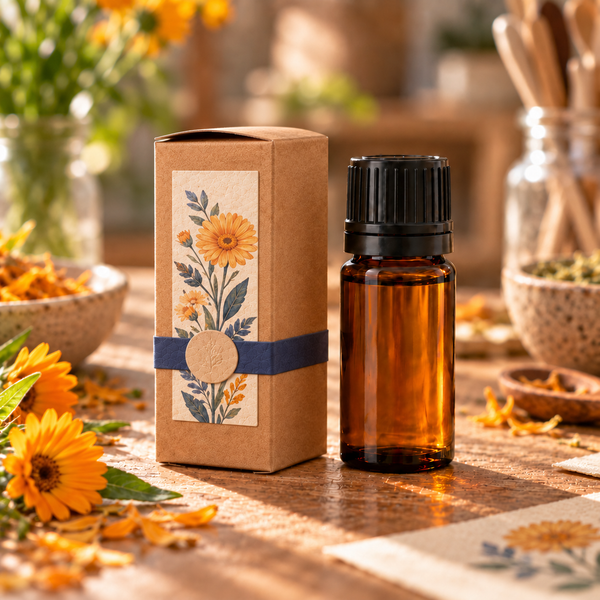 Krabička na 10ml Lahvičku Oleje - Hnědá