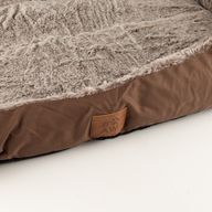 Paw Bed - Středně velká plyšová teddy hnědá - 70x55x18 cm