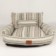 Postel pro tlapky - malá pohovka - hnědé pruhy - 50x50x26cm