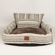 Paw Bed - Střední pohovka - Hnědé pruhy - 60 × 60 × 28 cm