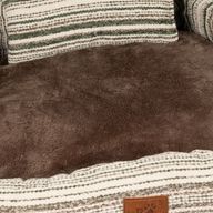 Paw Bed - Střední pohovka - Hnědé pruhy - 60 × 60 × 28 cm