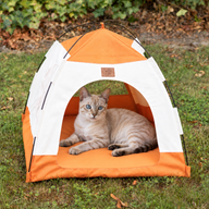 Paw Bed - béžovo-oranžový stan - 58x58x48cm