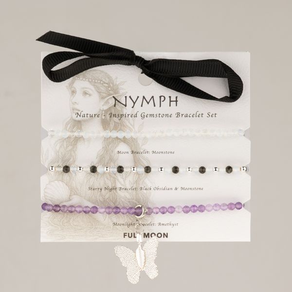 Nymph Spirit Sada drahokamových náramků - Úplněk
