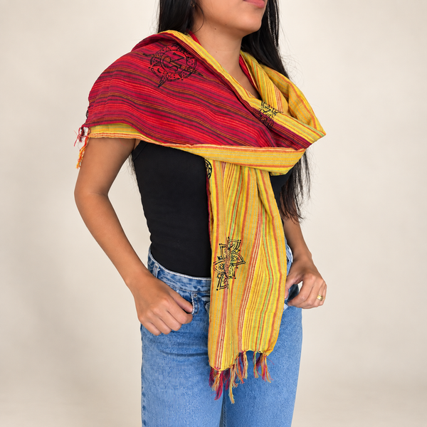 Nomad Sari - Cestovní šála s požehnáním - 170 × 50 cm - Kathmandu Rozloučení