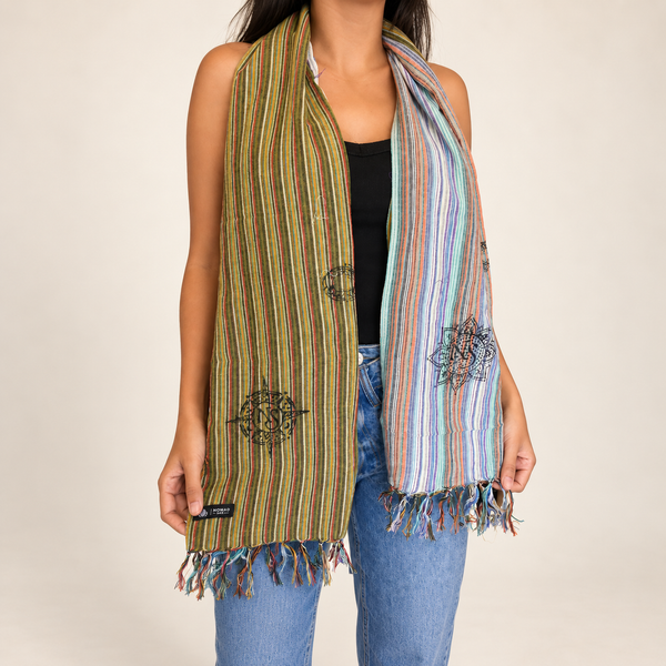 Nomad Sari - Cestovní šátek požehnání - 170x50cm - Nebe potkává Zemi