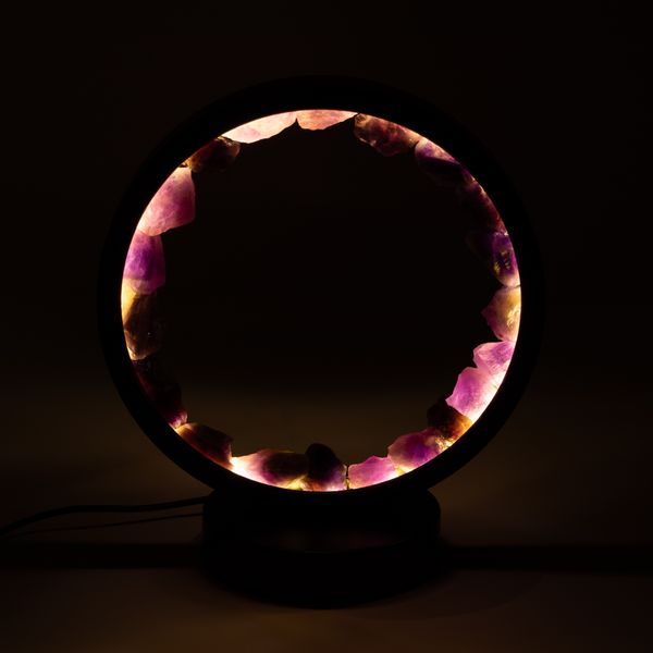 Drahokamová halo lampa - Zen Spirit - ametyst