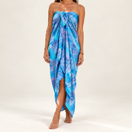 Bali blokový tisk sarong - tropický