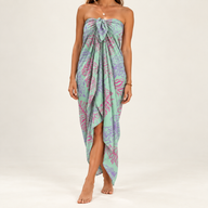Bali blokový tisk sarong - tropický