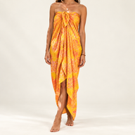 Bali blokový tisk sarong - tropický