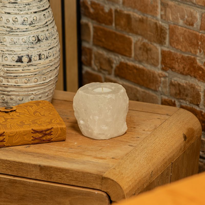 Crystal Rock svícen z himálajské soli 600-800 g
