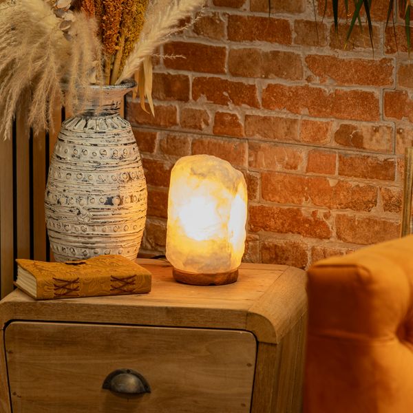 Lampa z Bílé Himalájské Soli & Podstavec cca 3-5kg