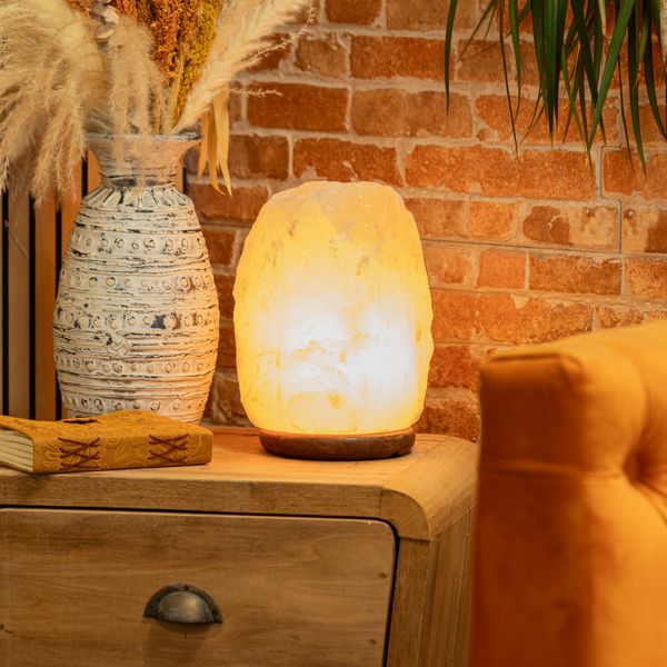 Lampa z Bílé Himalájské Soli & Podstavec cca 8-10kg