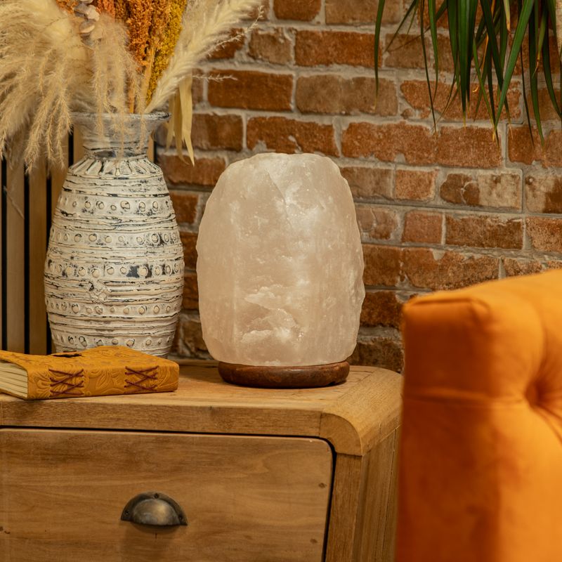 Křišťálová skála Himálajská solná lampa - a základna přibližně 8-10 kg