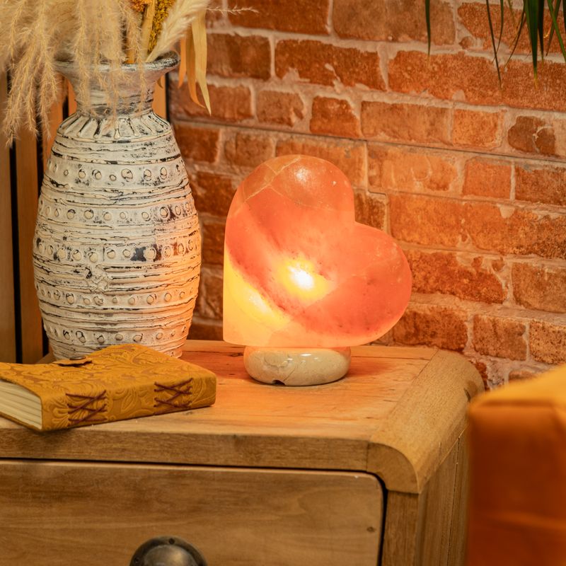 Ručně vyrobená solná lampa - srdce
