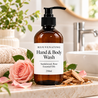 White Label Sandalwood & Rose mycí gel na ruce a tělo 250 ml